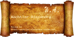 Wachtler Alexandra névjegykártya
